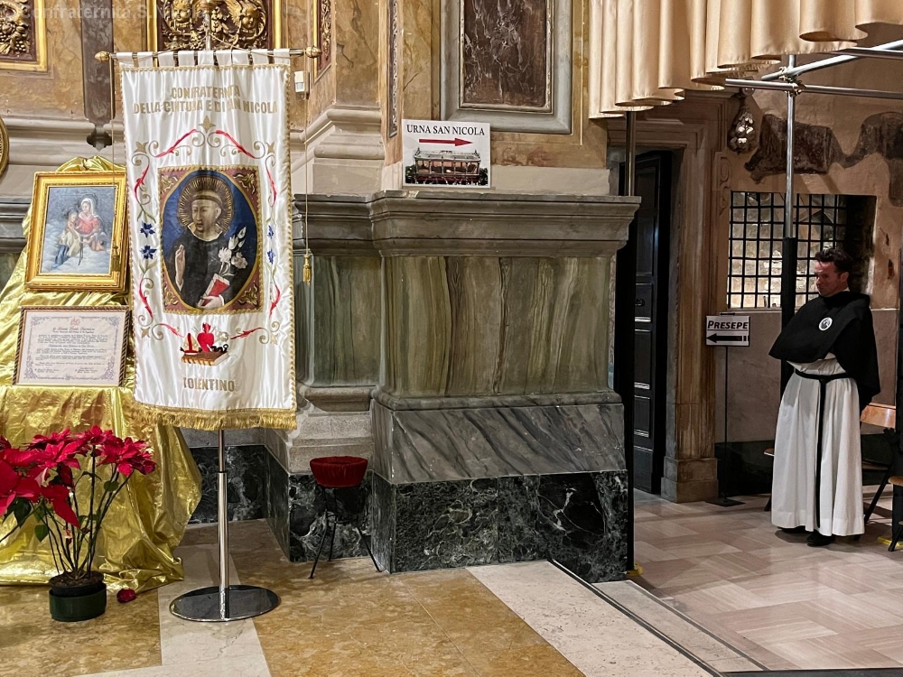 2025 -  Stendardo della Confraternita che viene portato nelle processione, esposto per l'occasione dei 25 aani