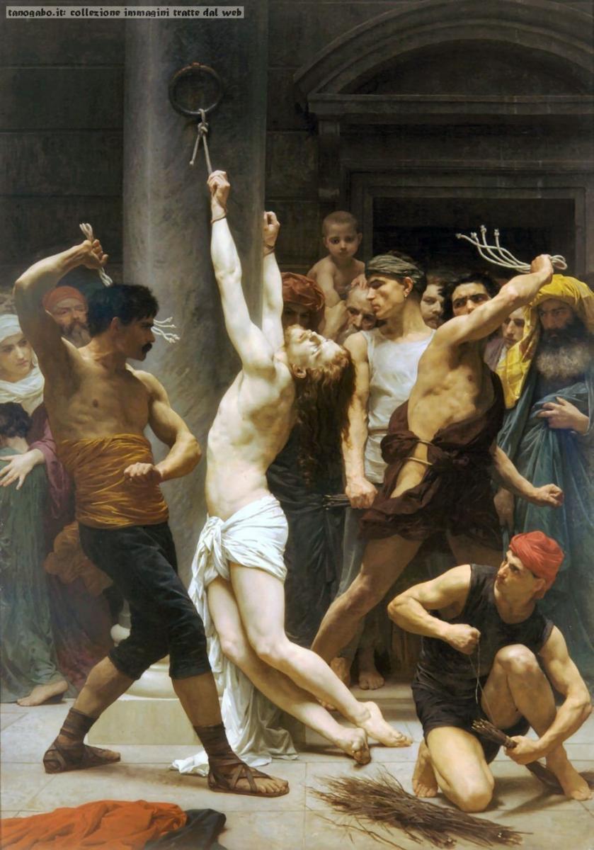 Gesù è flagellato dai soldati.