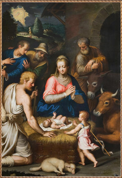 La nascita di Gesù nella grotta di Betlemme